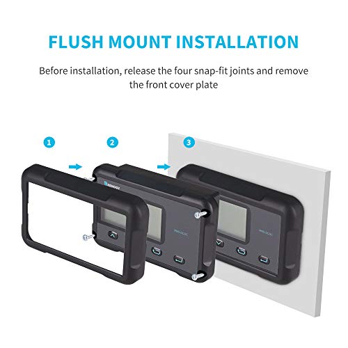 Renogy Monitoring Screen for 12V 30/50A DC MPPT on-board Battery Charger, Flush-mount with Backlit LCD, Real-time Tracking