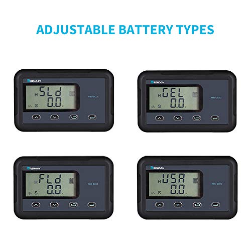 Renogy Monitoring Screen for 12V 30/50A DC MPPT on-board Battery Charger, Flush-mount with Backlit LCD, Real-time Tracking