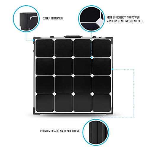 Renogy 100 Watt Eclipse Monocrystalline Charge 20A Voyager Waterproof Controller Solar Suitcase