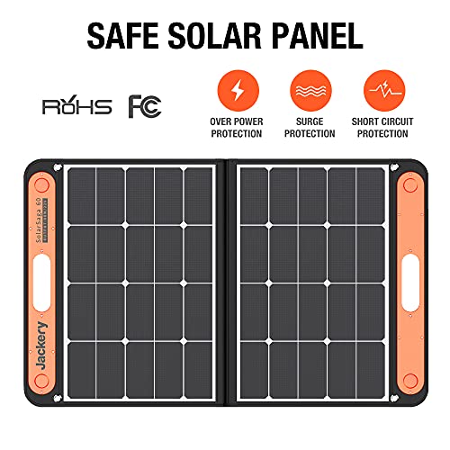 Jackery SolarSaga 60W Solar Panel for Explorer 160/240/500, Portable Foldable Solar Charger (Can't Charge Explorer 440/ PowerPro)