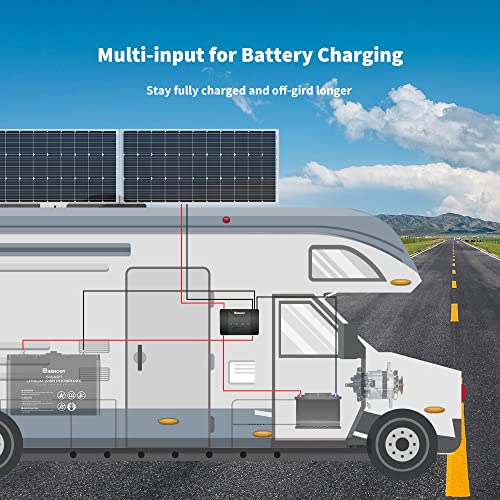 Renogy 12V 30A DC On-Board Input MPPT Battery Charger for Gel, AGM, and Lithium Batteries, Using Multi-Stage Charging, in RVs, Cars, Boats, Yachts, Recommended to Match with 40A ANL Fuse