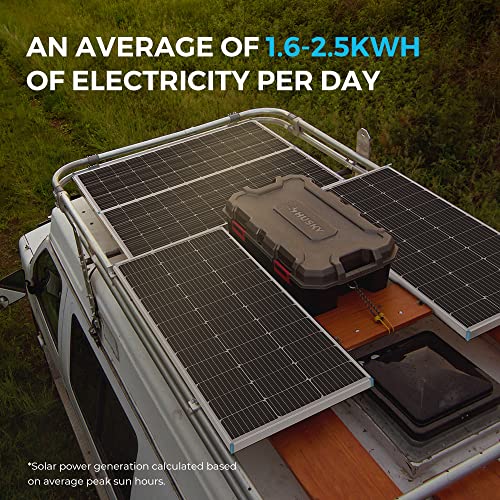 Renogy 400 Watt 12 Volt Premium 4 Pcs 100W Panel+40A MPPT Charge Controller+ Bluetooth Module Fuse+ Mounting Z Brackets+Adaptor Kit +Tray Cables Set, 400W, Grid 12V Solar Power System